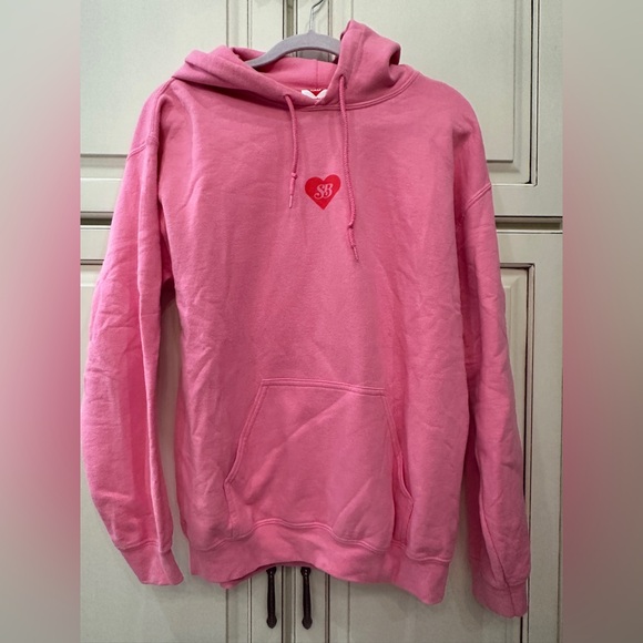 Pink Heart Embroidered Hoodie - Picture 1 of 4